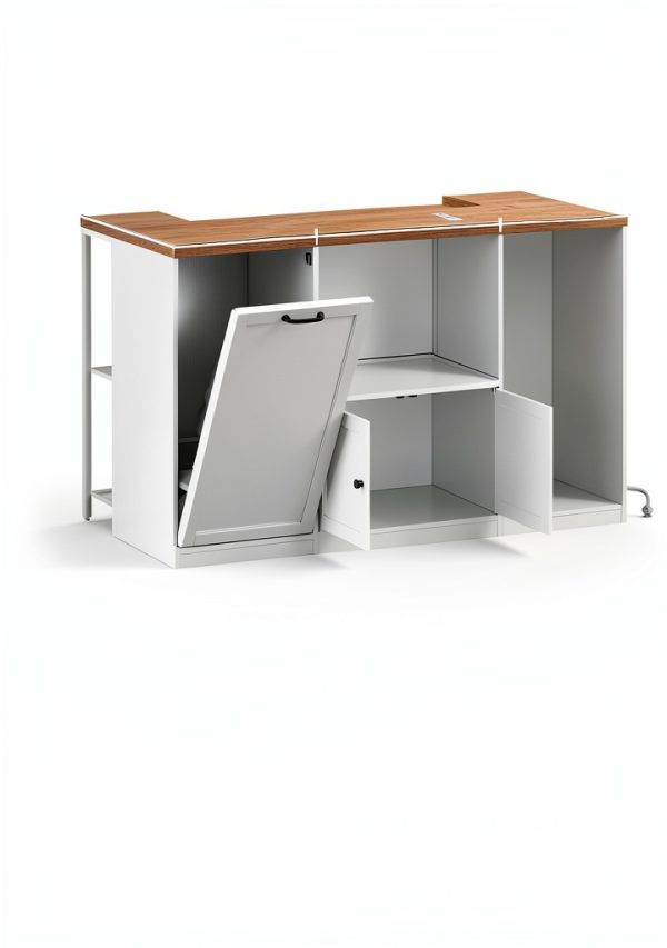 Homiflex Bar Table Set 67in Engineered Wood with Charging-2