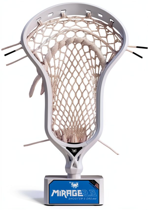 Strung Lacrosse Head ECD Lacrosse White Pro-0