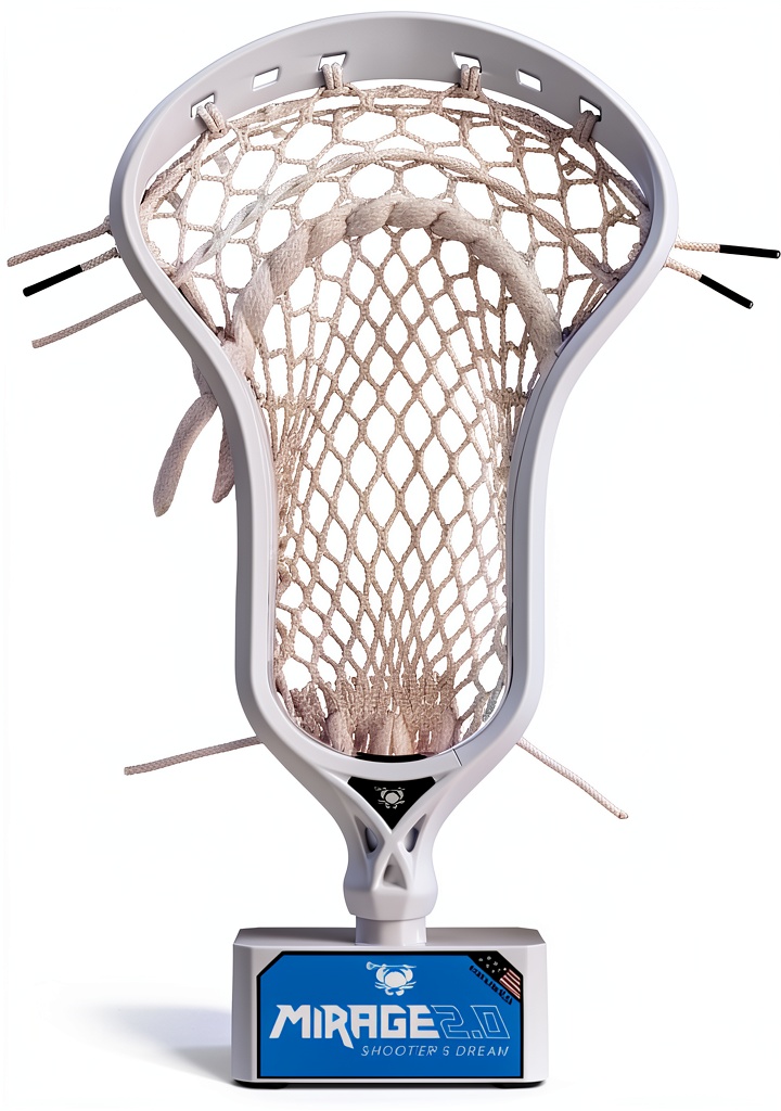 ECD Lacrosse Strung Stick Head in action on a lacrosse field