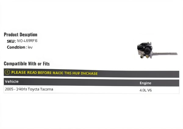 Toyota Tacoma 4.0L V6 Transfer Case Motor by Marketplace-0