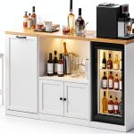 Homiflex Bar Table Set 67in Engineered Wood with Charging-0