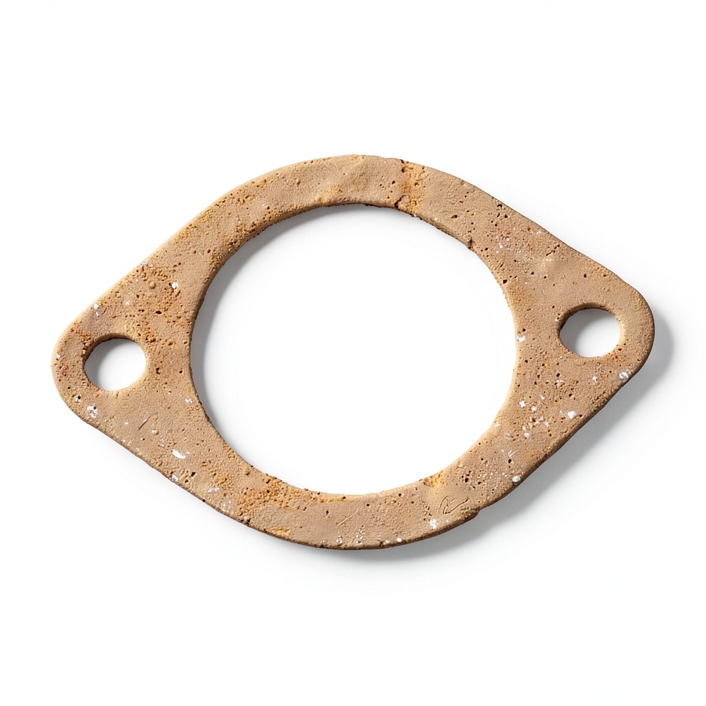 Installing exhaust flange gasket on a tractor