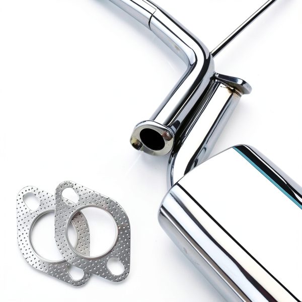 Tioollev Exhaust Gasket 2214PQDP001 Brushed Metal Flange for 2‑3 Inch-2
