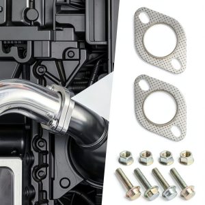 Tioollev Exhaust Gasket 2214PQDP001 Brushed Metal Flange for 2‑3 Inch-0