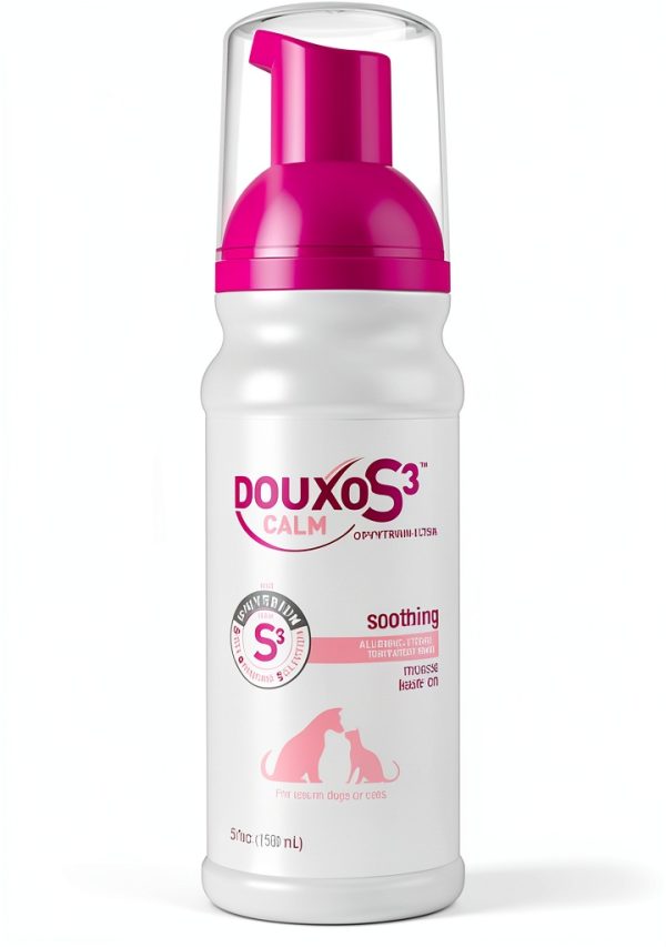 Douxo S3 Calm Mousse 0.75% Ophytrium Relief for Dogs & Cats 5.1oz-0
