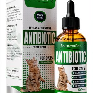 Cat Antibiotic by SalutemPet Liquid 2 Oz Natural Chicken Flavor-0