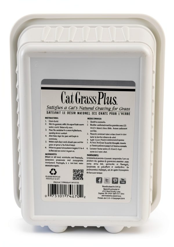 Cat Grass Miracle Care Kit for Indoor Cats 5.25oz Hairball Control-5
