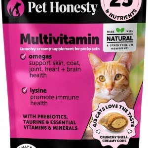 Cat Multivitamin Chews Chicken 90ct Pet Honesty Immune Skin-0