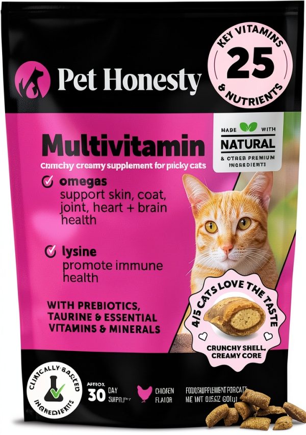 Cat Multivitamin Chews Chicken 90ct Pet Honesty Immune Skin-0