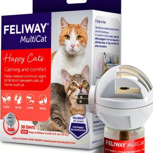 FELIWAY MultiCat 30 Day Cat Calming Plug In Pheromone Diffuser Starter Kit, 48ml - Helps Reduce Conflicts and Signs of Tension in Multi-Cat Households-0