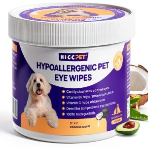 Pet Eye Wipes HICC PET 100 Count Tear Stain Remover for Dogs-0