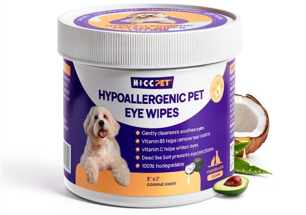 Pet Eye Wipes HICC PET 100 Count Tear Stain Remover for Dogs-0