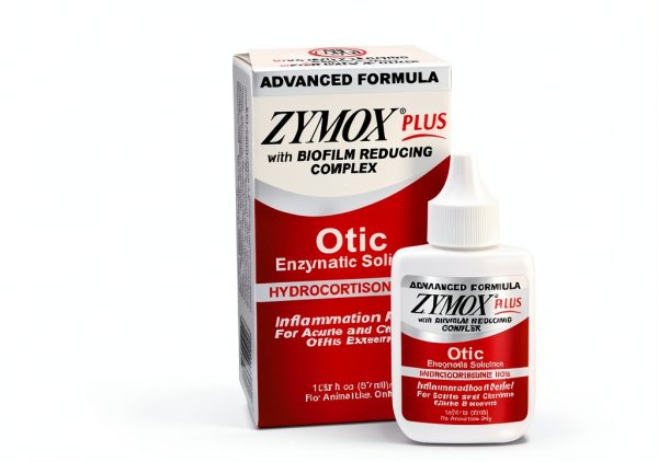 Zymox Otic Plus Ear Solution for Dogs & Cats 1% Hydrocortisone 1.25oz-4