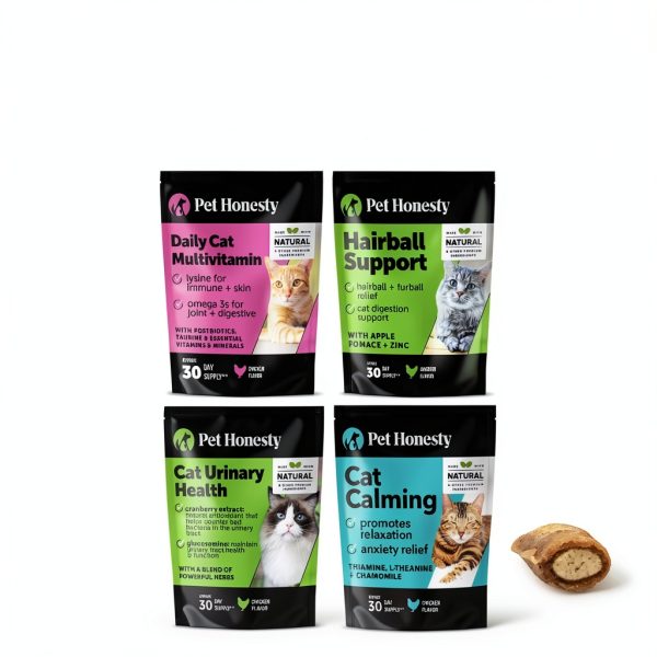 Cat Multivitamin Chews Chicken 90ct Pet Honesty Immune Skin-4